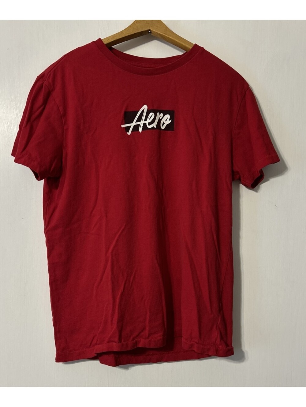 Aero T shirt - Red Men's size Small - Cotton - Travel Casual Outdoor Tee